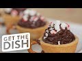 Peppermint Hot Chocolate Cookie Dessert Cups | Get the Dish
