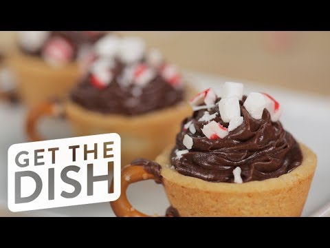 Peppermint Hot Chocolate Cookie Dessert Cups Get the Dish