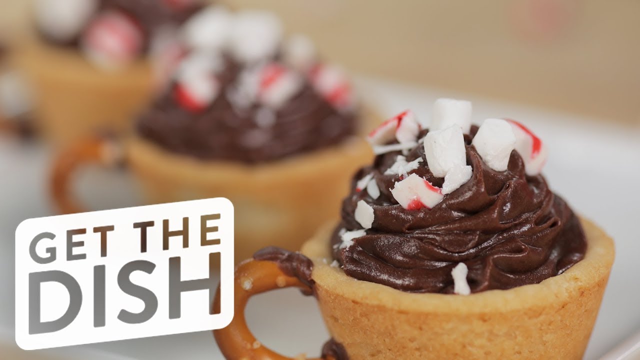 Peppermint Hot Chocolate Cookie Dessert Cups | Get the Dish | POPSUGAR Food