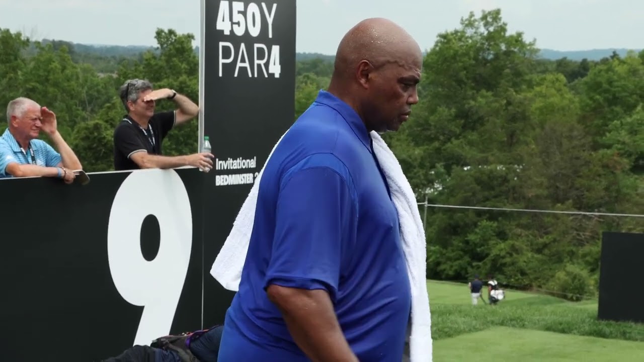Former NBA player Charles Barkley plays LIV GOLF Pro Am at Trump National Golf Club in Bedminster