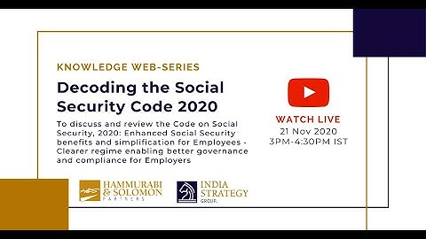 [Live Webinar] Decoding The Social Security Code 2020