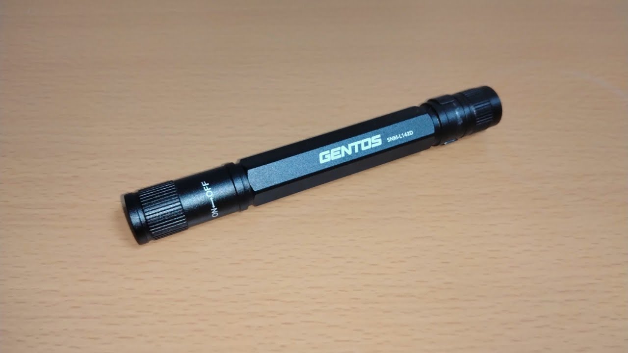 手軽なペンライト】ジェントス LEDフラッシュライト SNM-L142D 開封