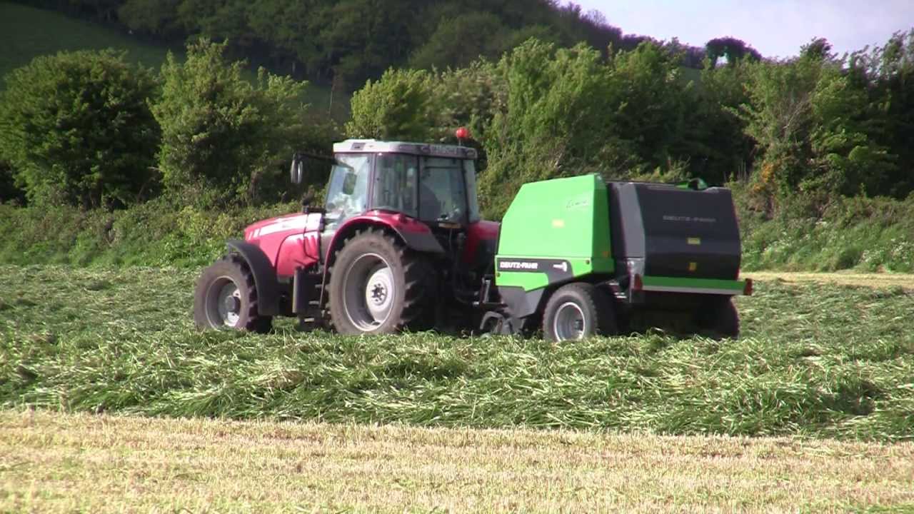 Silage 2012 Baling & Wrapping with Massey Ferguson Deutz Fahr & McHale