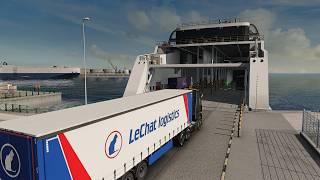 🚚[유로트럭2,ETS2] (IR) 게임플레이, 컨테이너 운송, 한국맵, RENAULT T, GAME PLAY, 4k, SNOWYMOON V2. screenshot 3