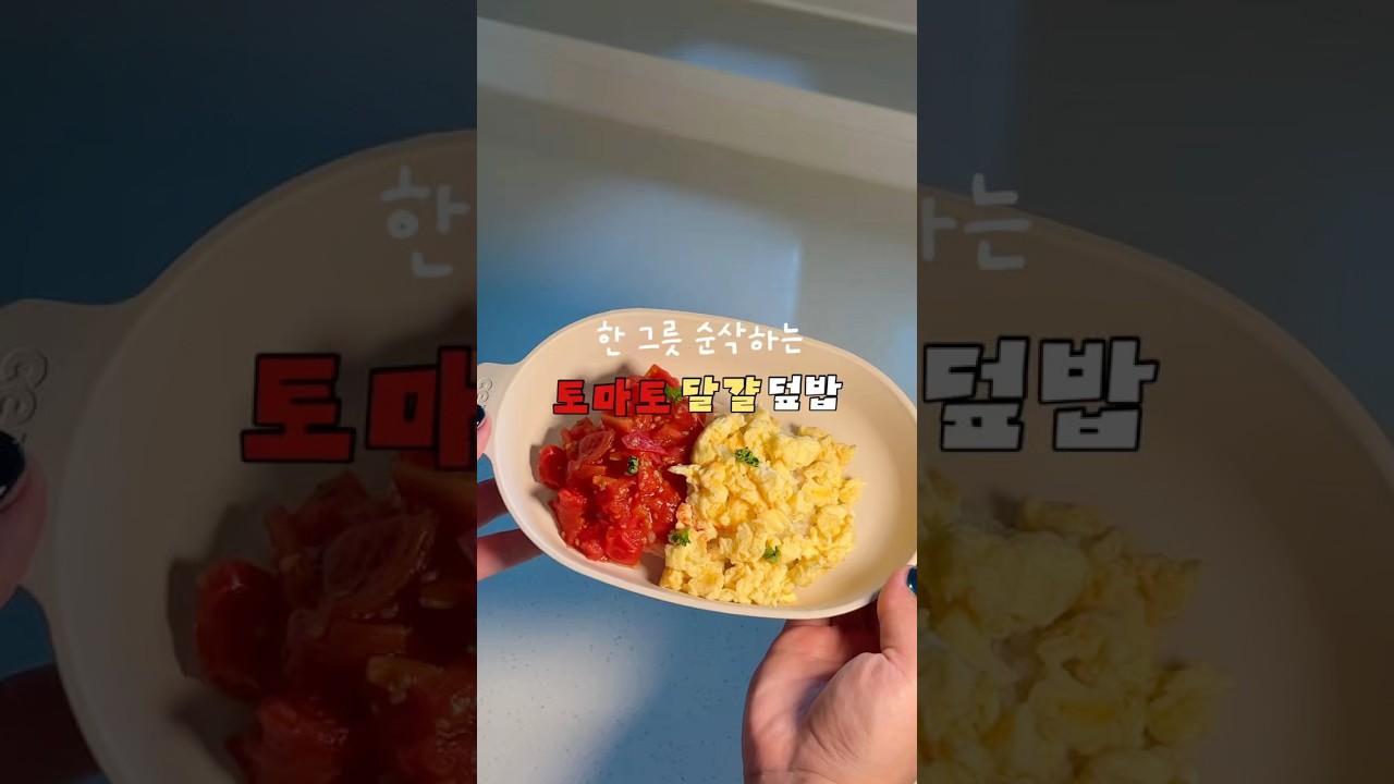 아기 한그릇 요리 ㅣ 부드럽고 촉촉한 토마토달걀덮밥 레시피 숏폼 썸네일