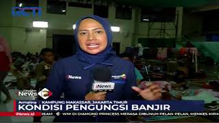 Korban Banjir Kampung Makassar Mengungsi di GOR Pengungsi Butuh Bantuan Logistik
