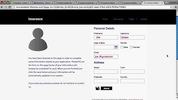 Embedded Customer Web Forms