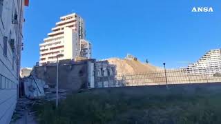 Crollo parziale Vela Rossa a Scampia, nessun ferito