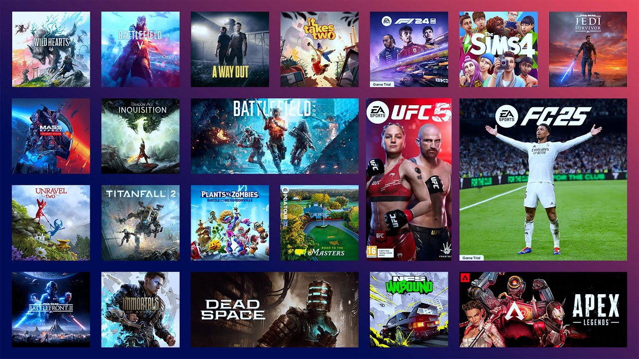 Все игры входящие в EA Play