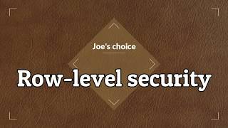 Famous Row-level security (RLS) Wealth