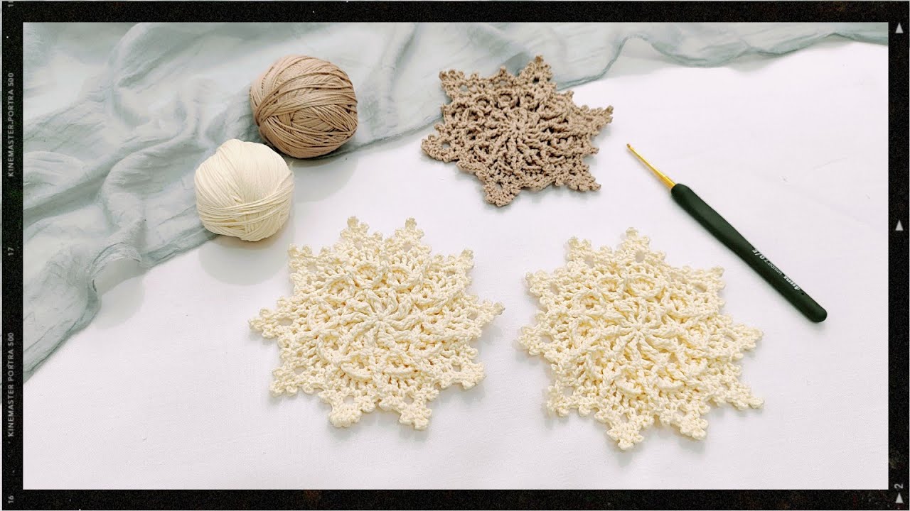 آموزش بافت مینی ماندالا Ariel رج به رج با نقشه خوانی