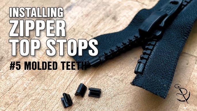 Installing Zipper Bottom & Top Stops on #5 Metal Chain Zippers 
