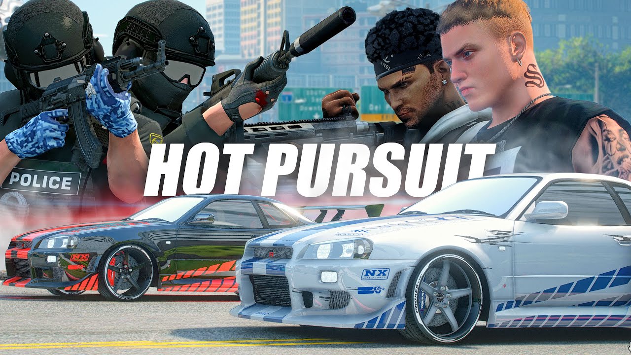 HOT PURSUIT AKSI KEI O'CONNER BERSAMA SKYLINE R34 LEGENDARIS KEMBALI - GTA 5 ROLEPLAY