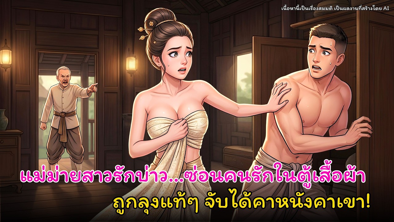 นิทานพื้นบ้านไทย| แม่ม่ายสาวข้ามชนชั้นหลงรักบ่าวหนุ่ม วันหนึ่งความลับแตก—ซ่อนคนรักในตู้เสื้อผ้า!
