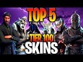 TOP 5 TIER 100 SKINS IN FORTNITE BATTLE ROYALE (Ranking The Tier 100 Battle Pass Skins)