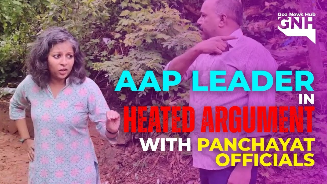 AAP Leader in Heated Argument with Panchayat Officials - YouTube