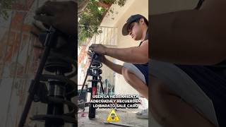 Cambio de amortiguador Nissan Versa #fyp #mechanic #cars #nissan