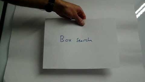 Example of creating a very simple learning resource - Navigation: Box search