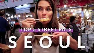 TOP 5 KOREAN STREET EATS TO TRY! // Gwangjang Market Food Tour (South Korea&#39;s largest market)