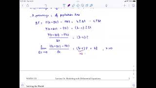 L16: Modeling with Differential Equations - Exponential Growth and Logistic Growth - Math Modeling
