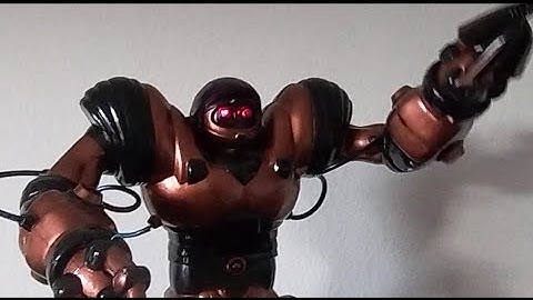 A full-sized, custom-painted, Robosapien V1.