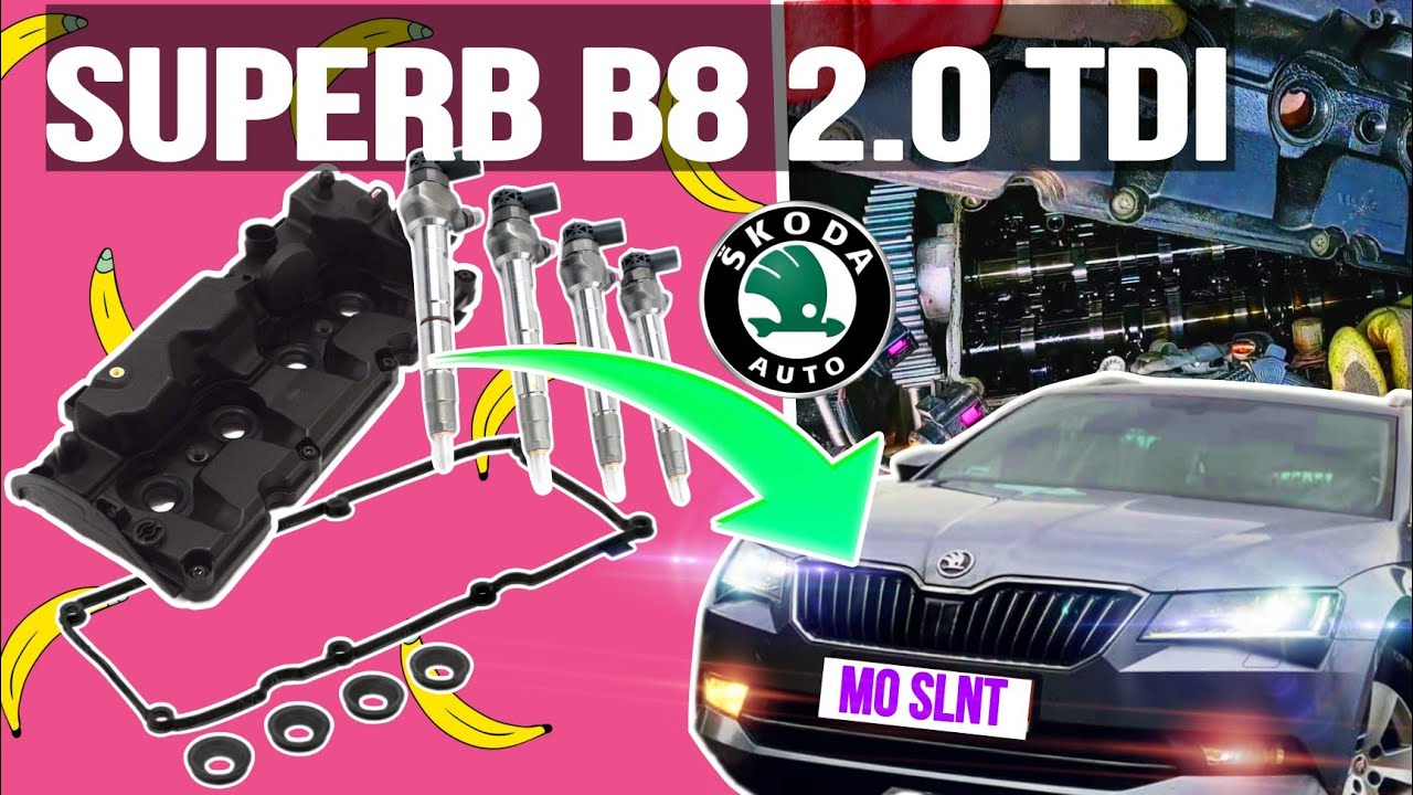 Skoda superb B8 2.0 tdi valve cover gasket & injector washers change