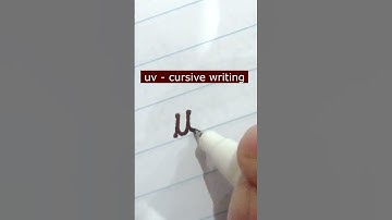 How to write small letter uv | Cursive writing a to z #cursivewriting #handwriting  #shorts #cursive