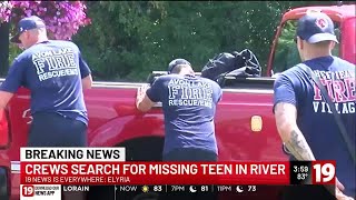 Search ends for possible drowning victim in river behind Elyria Police station; teenager remains...