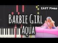 Aqua Barbie Girl Easy Piano Piano Tutorial Sheet