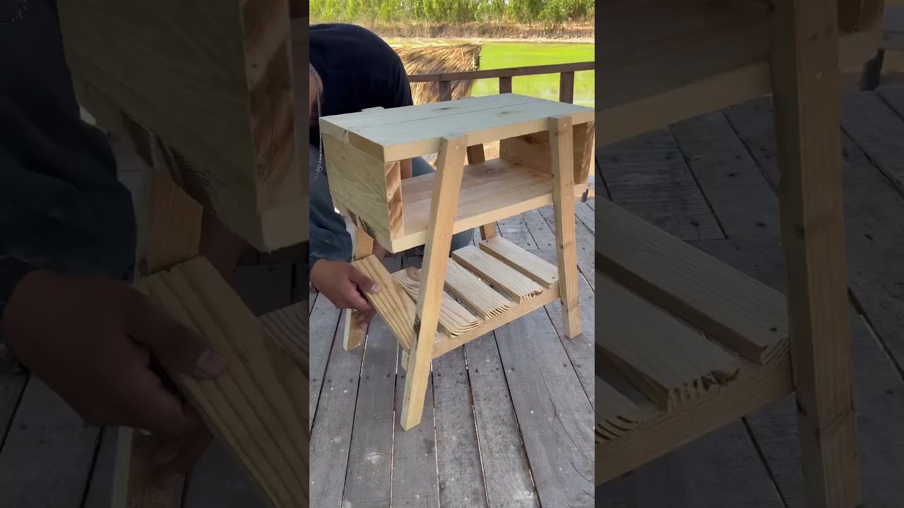 DIY Wooden Table from Scratch! 🪵✨ 