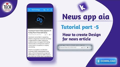 How to create Design for news article | News app aia #kodular