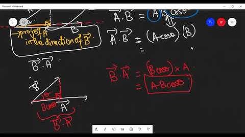 SCALARS AND VECTORS....part 6.....projection of one vector on the other