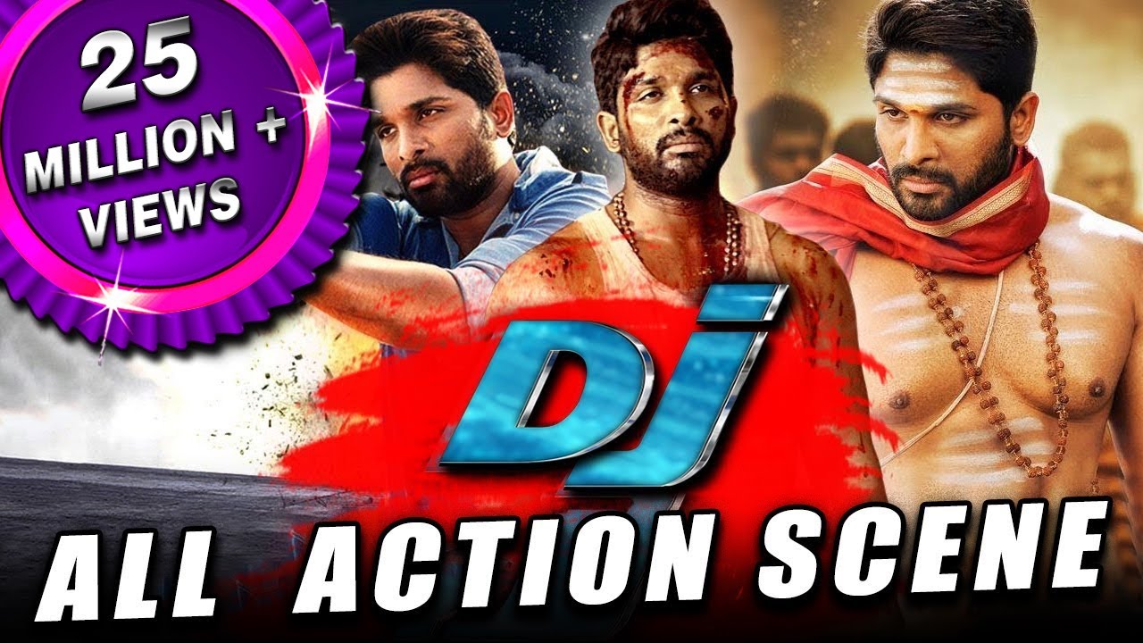 DJ All Back To Back Action Scenes Hindi Dubbed  Allu Arjun Pooja Hegde Rao Ramesh