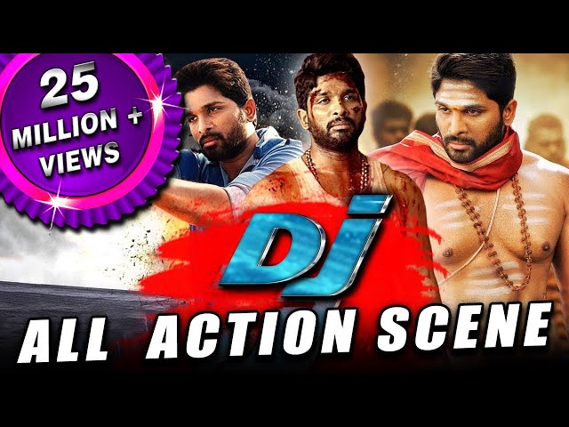 DJ All Back To Back Action Scenes Hindi Dubbed | Allu Arjun, Pooja Hegde, Rao Ramesh class=