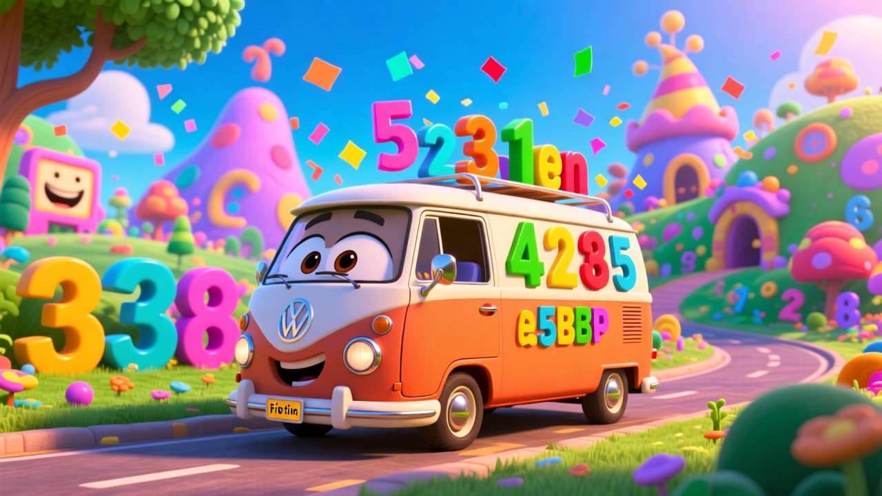 School Van 123 Journey 🚌🔢 Fun Counting Song | Learn Numbers for Kids