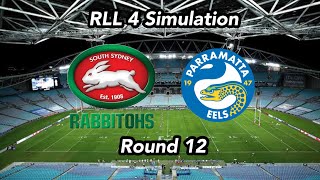 NRL Round 12 Rabbitohs vs Eels (RLL 4 Simulation)