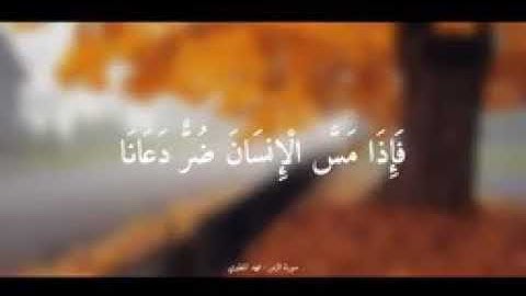 سورة الزمر فهد المطيري(فاذا مس الانسان ضر دعانا ثم اذا خولناه نعمة منا قال انما اوتيته على علم)