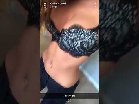 Hot Carlie Howell Playing With Bra Youtube