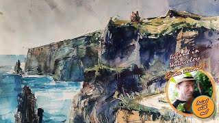 Ireland In Watercolors 1 - Cliffs Of Moher - Paint With Me Carsten Wieland