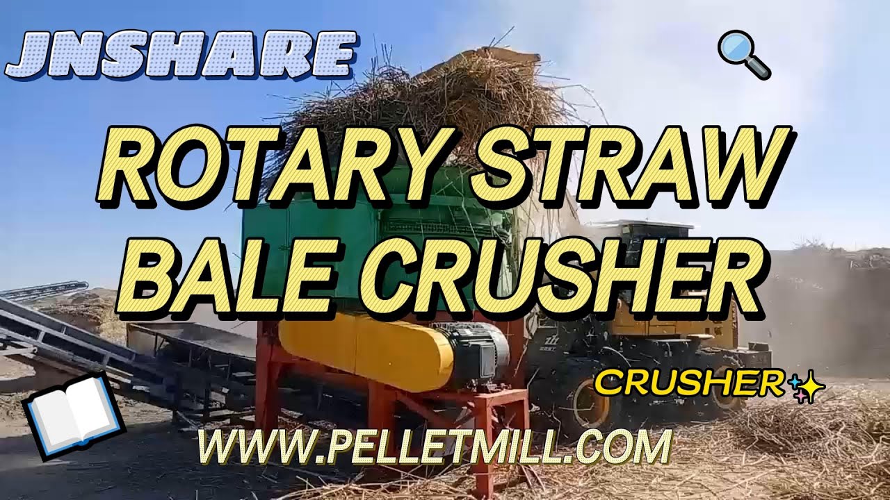 3-8 T/H Rotary Straw Bale Crusher, Used In Farms, Large Pastures, Animal Feed, High Output, JNSHARE