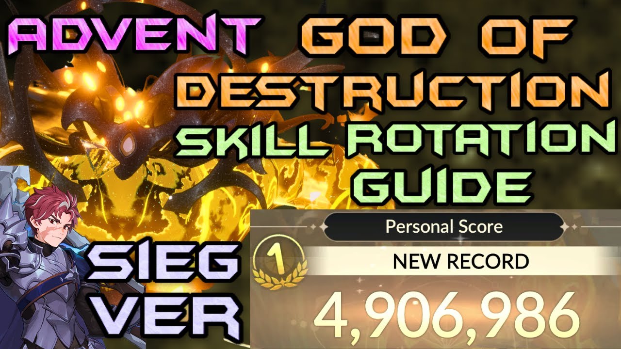 Advent God Of Destruction [ Sieg ] Skill Rotation Guide - 4.9m Score | Seven Knights Re:birth