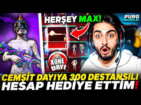 CEMŞİT DAYIYA 300 DESTANSILI HESAP HEDİYE ETTİM!! 😱 ( HER ŞEY FULL SEVİYE!! 🤑 ) | PUBG MOBİLE