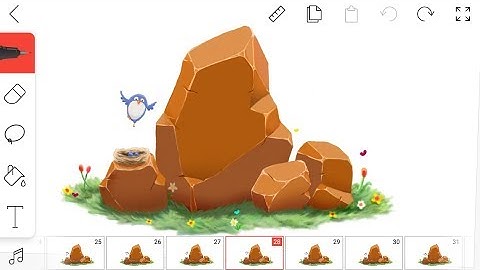 Animation Process Cartoon Bird (flipaclip)