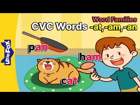 Phonics Word Families for Kids | -at, -am, -an Words | Learn to Read with Fun! | Little Fox thumbnail
