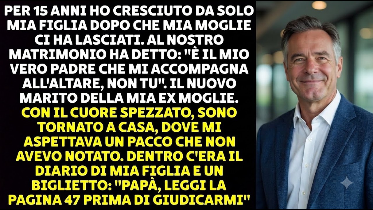 Il giorno del matrimonio di mia figlia, l’ho sentita dire davanti a tutti: “A portarmi all’altare sarà il mio vero papà, non tu.” Quindici anni di sacrifici cancellati in una frase, mentre l’uomo...
