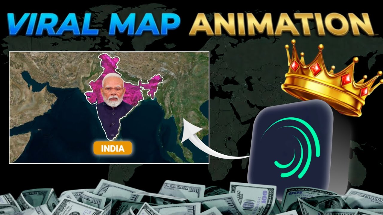 Viral map animation using alight motion | Map animation kaise banayein ...