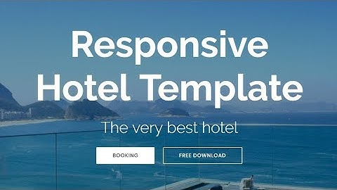 Bootstrap Hotel Template - Free HTML Website Templates
