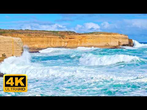 Mighty waves of the Southern Ocean. The Great Ocean Road, Australia