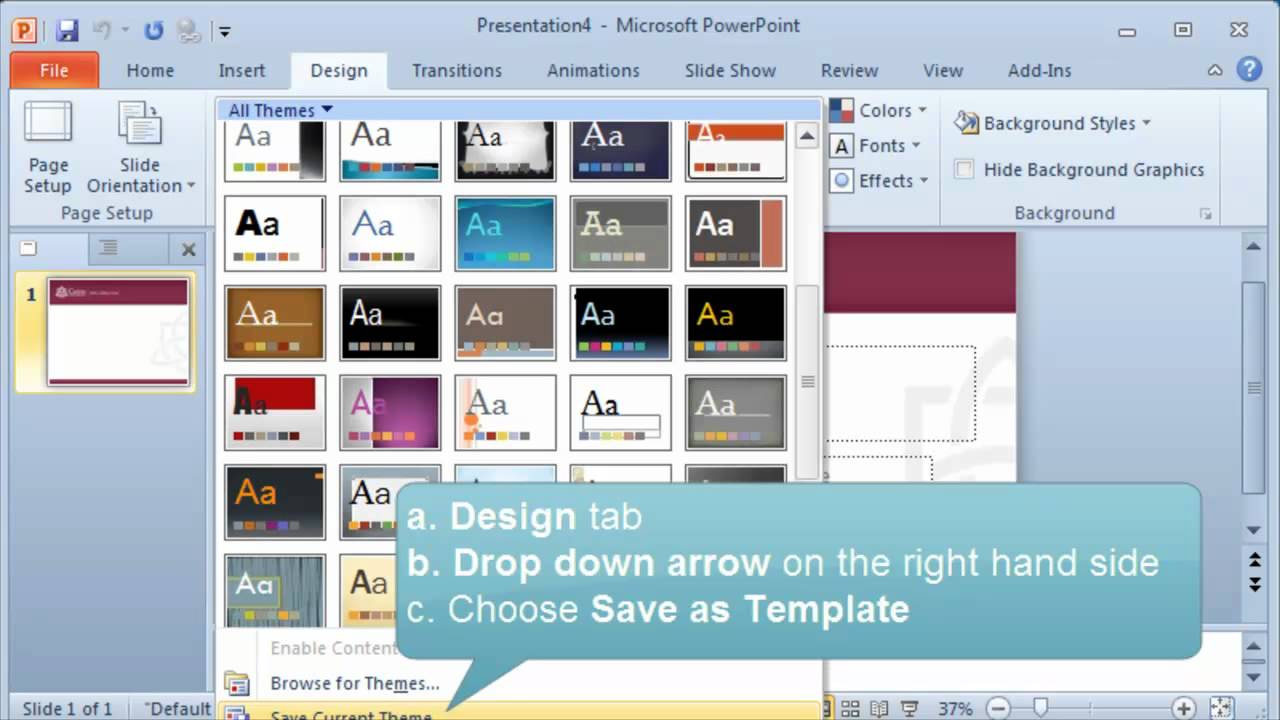 Creating and setting a default template or theme in PowerPoint Regarding Microsoft Office Powerpoint Background Templates