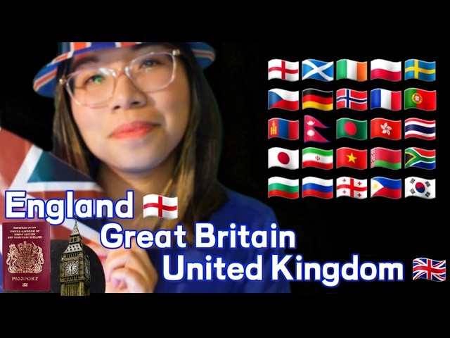 ASMR  GREAT BRITAIN IN DIFFERENT LANGUAGES FOR SLEEP (Soft Speaking, Brown Noise) [25 Languages] 🇬🇧